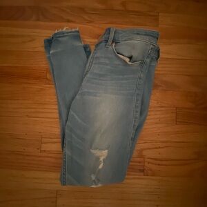 Abercrombie & Fitch Light Blue Distressed Skinny Jeans